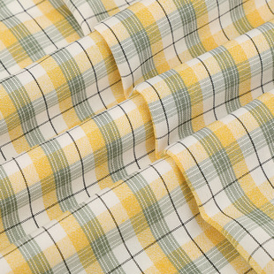 in stock 125gTR yarn-dyed plaid fabric spring and summer women's dress shirt pleated skirt suit suit fabric