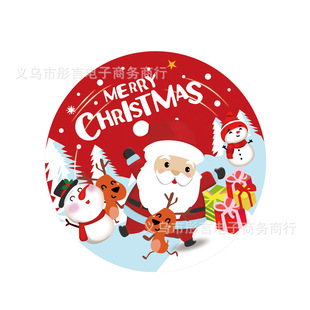 in stock Christmas Decoration Supplies Tableware Paper Tray Paper Cup Paper Towel New Year Party Layout Disposable Plastic Tablecloth
