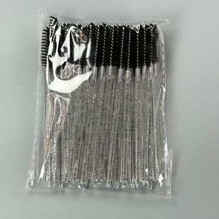 50 Grafted False Eyelash Crystal Rod Eyelash Comb Spiral Comb Mini Portable Short Eyelash Eyebrow Brush Eyelash Brush