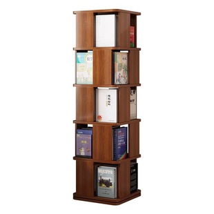 Simple Children's Rotating Bookshelf 360-degree Floor Storage Rack Living Room Picture Book Rack Wall Storage Cabinet Home Bookcase