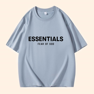 Cross-border European and American ESSENTIALS Fashion Brand FOG Summer Pure Cotton T-shirt Men's and Women's Same Style Short-sleeved Couple's Half-sleeved Top
