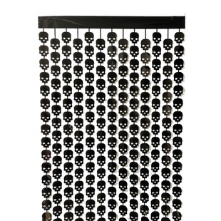 [Hengyue] Halloween Theme 2X1M Rain Silk Party Decoration Background Wall Layout Bat Rain Curtain Black Orange Rain Silk