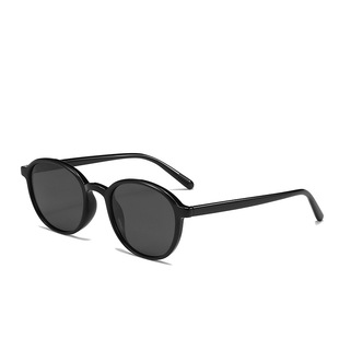 Mi Kou New Korean Style Retro TR90 Light Polarized Sunglasses Fashionable Trendy Men's and Women's Internet Popular Plain Street Shot Sunglasses
