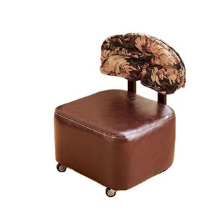 Xiaoyao Shoes Changing Living Room Middle Ancient Sneak Swivel Solid Wood Sofa Household Jacquard Chair Pulley Stool Low Stool Backrest