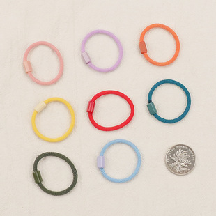Basic hair ring Children's threaded color hair accessories do not hurt hair do not tie hair baby high elastic hair ring Korean girls rubber band