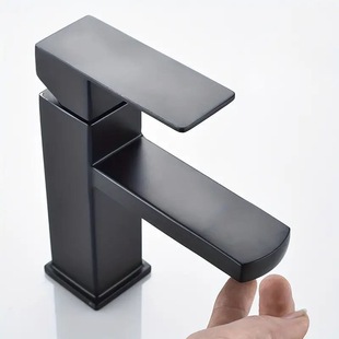 Cross-border black cold and hot water wash basin faucet wash basin toilet basin single hole household wash basin