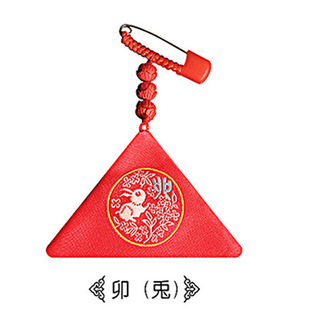 Zodiac pin triangle bag Yushou year of the snake baby fetal hair amulet sachet sachet sachet sachet wholesale