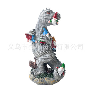 Cross-border Dinosaur Dwarf Statue Indoor and Outdoor Decoration Resin Crafts Ornaments Garden Courtyard Outdoor Sculpture