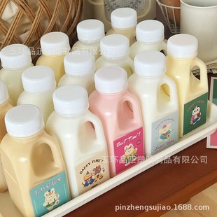 500ML 350ML high temperature resistant PP beverage bottle beverage disposable heat resistant milk tea bottle small capacity milk bottle