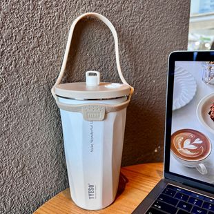 Taishuo prismatic stainless steel sippy cup girls office insulation coffee cup car couple cold ice cup
