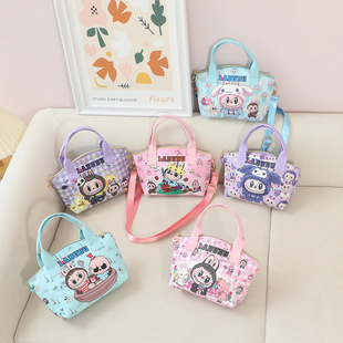 Новый стиль Bubble Mart labubu мультфильм детская кожаная сумка через плечо сумочка маленькая сумка