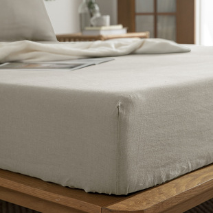Live broadcast of hemp rain and dew hemp bed hat single piece foreign trade naked sleeping simple bedspread non-slip washing mattress protective cover in stock