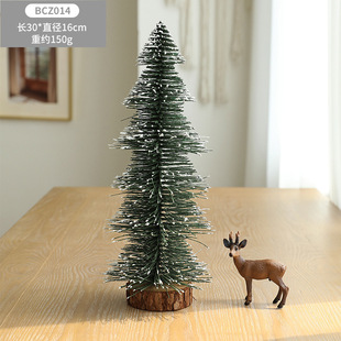 Cross-border Mini Christmas Tree Snow Flocking Pagoda Tree Small Desktop Window Decoration Christmas Decorations