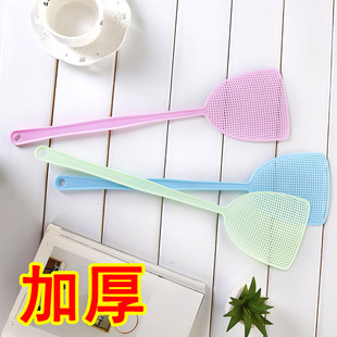 Telescopic fly swatter new plastic swatter lengthened iron thick household manual mosquito swatter not rotten fly killing artifact