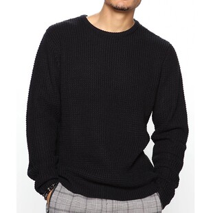 Cross-border European and American Foreign Trade 2022 New Men's Long Sleeve Round Neck Casual Men's Sweater Loose Pullover Knitted Sweater