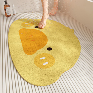 Cartoon Shower Room Draining Mat Household Bathroom Anti-Slip Mat Bathroom Hollow Silk Loop Floor Mat Drop-Resistant Draining Mat
