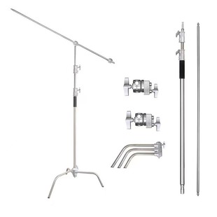 C type 40 inch stainless steel inclined arm frame curtain light box rack magic leg bracket magic leg light stand studio