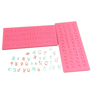 Case mini 26 English letters and numbers silicone mold fondant cake happy birthday chocolate decoration mold