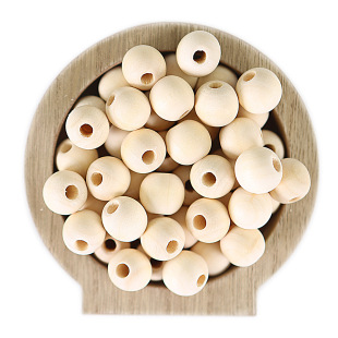 Amazon Children's beads solid color 15MM color wooden beads wooden round wooden beads loose beads wooden beads diy accessories bracelet