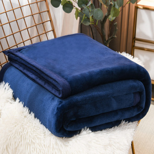 New Thickeneded Warm Milk Velvet Blanket Pure Color Double-sided Velvet Flannel Coral Velvet Multi-functional Blanket Air-conditioning Blanket