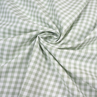 In stock Japanese and Korean fresh dress fashion plaid fabric polyester imitation acetate yarn-dyed shirt cloth children's clothing fabric