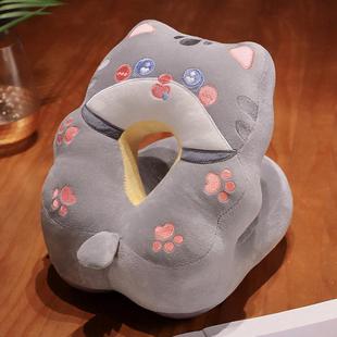 cartoon cat ice silk nap pillow video