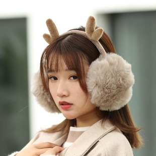 Internet Celebrant Antler Earmuffs Earmuffs Warm Women's Ear Warming Earmuffs Korean Style Cute Earmuffs Winter Adult Earmuffs