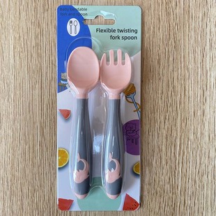 Wholesale Maternal and Infant Products Feeding Tableware Set Baby Twist Feeding Training Food Baby Children's Spoon