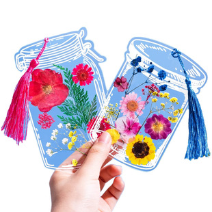 Dried flower bookmark diy material autumn in bottle kindergarten children make leaf specimen paste painting