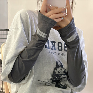 Thin Ice Sleeve Sun Protection Sleeves, Loose Cycling Anti-Uv Summer Outdoor Arm Guards, Cycling Long Reflective Sleeves