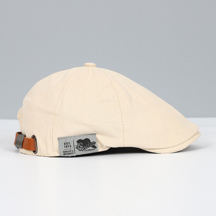 British Style Vintage Newsboy Hat Men's Solid Color All-match Japanese Style Simple Forward Hat Antique Style Peaked Cap Fashionistas
