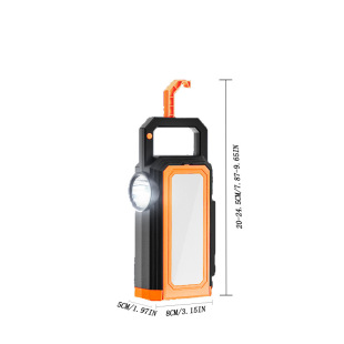 Multifunctional outdoor camping lamp waterproof solar rechargeable flashlight LED portable lamp wholesale
