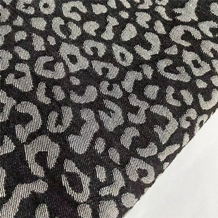 Factory Direct sales washed denim animal pattern Jacquard yarn-dyed washed Denim personalized clothing handbag shoes material
