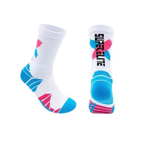 Marathon running socks men's high-top professional practical basketball socks thickened shock-absorbing trendy towel bottom sports socks
