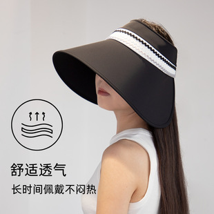 2025 summer new anti-ultraviolet super-large eaves cycling empty sun hat face-covering outdoor mountaineering sunscreen hat