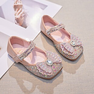Girls' Flats Princess Shoes Breathable Soft Sole Comfortable Little Girl Dance Shoes Student Flats Shoes Kidsren's Girls Sandals