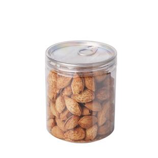 Wholesale Supply Food Sealed Plastic Bottle Transparent Wide Mouth Round Biscuits Grain Snacks Empty Storage Bottle Cans