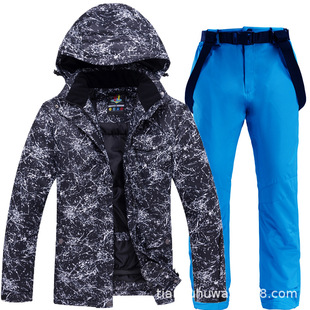 New Ski Suit suit Men's and Women's Ski Pants Warm Thickened