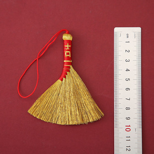 housewarming festive pendant small broom baby bed hanging ornaments hand-woven auspicious broom key chain dragon boat hanging ornaments gift
