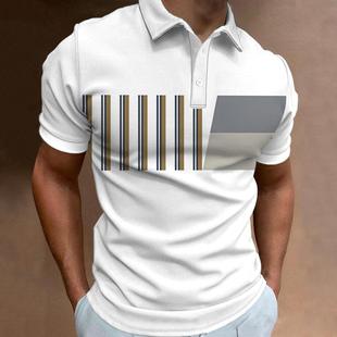 Cross-border European and American Independent Station Men's New Polo Shirt Digital Printing Business Casual Short-sleeved Polo Shirt