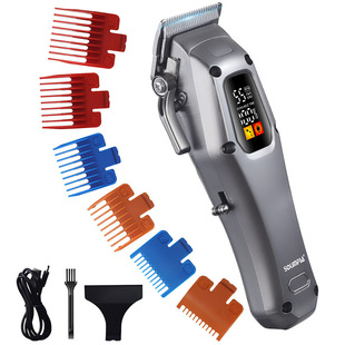 Cross-border electric hair shaving household hair clippers electric clippers digital display USB rechargeable men's hair clippers HT-6028
