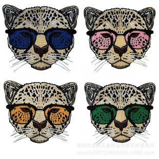 Color Water Soluble Leopard Embroidery Children's Clothing Cloth Patch Flat Embroidery Tiger Dense Accessories Lace Towel Milk Silk Cat