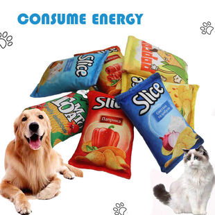 Pet Toy Dog Creative Voice Plush Toy Potato Chips Bite Resistant Washable Teddy Solicitude Doll