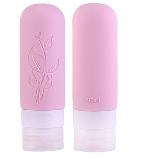 Silicone sub-bottle storage bottle leaf pattern flip sub-package storage travel bottle cream box spray travel suit