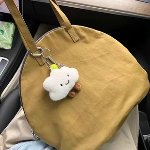 Niche Large Capacity Brown Shoulder Shell Bag 2024 Autumn and Winter New Easiest for Match Casual Commuter College Student Tote Bag