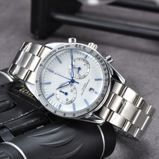 2024 Fashion Personality Mi Ou Jia M Same Shape Watch Trendy Men's Calendar Steel Belt Shell Shi Ying Running Seconds