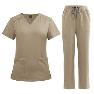 New straight pants nurse doctor men and women with summer dental anesthesia brush hand clothing high elastic comfortable split suit