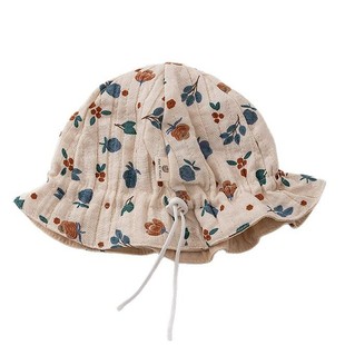 Baby's Hat Spring and Summer Thin Ins Korean-style Fisherman's Hat Stylishly Floral Sunscreen Cap Basin Hat Baby Girl's Sunshade Hat