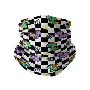 Children's Ice Silk Magic Scarf outdoor sports cycling sun protection mask Cold sense windproof face towel printed cartoon scarf
