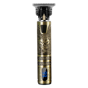 Cross-border razor hair carving push white electric clipper factory wholesale rechargeable retro oil head hair clipper electric clipper